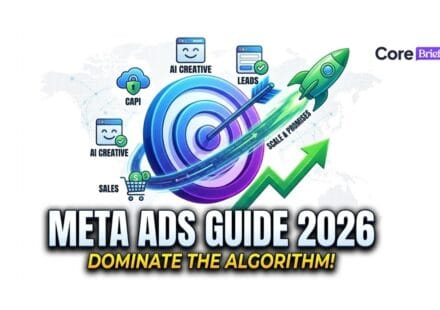 A high-contrast thumbnail showing a targeting bullseye and rising rocket booster, titled 'Meta Ads Guide 2026: Dominate the Algorithm with CAPI and AI.