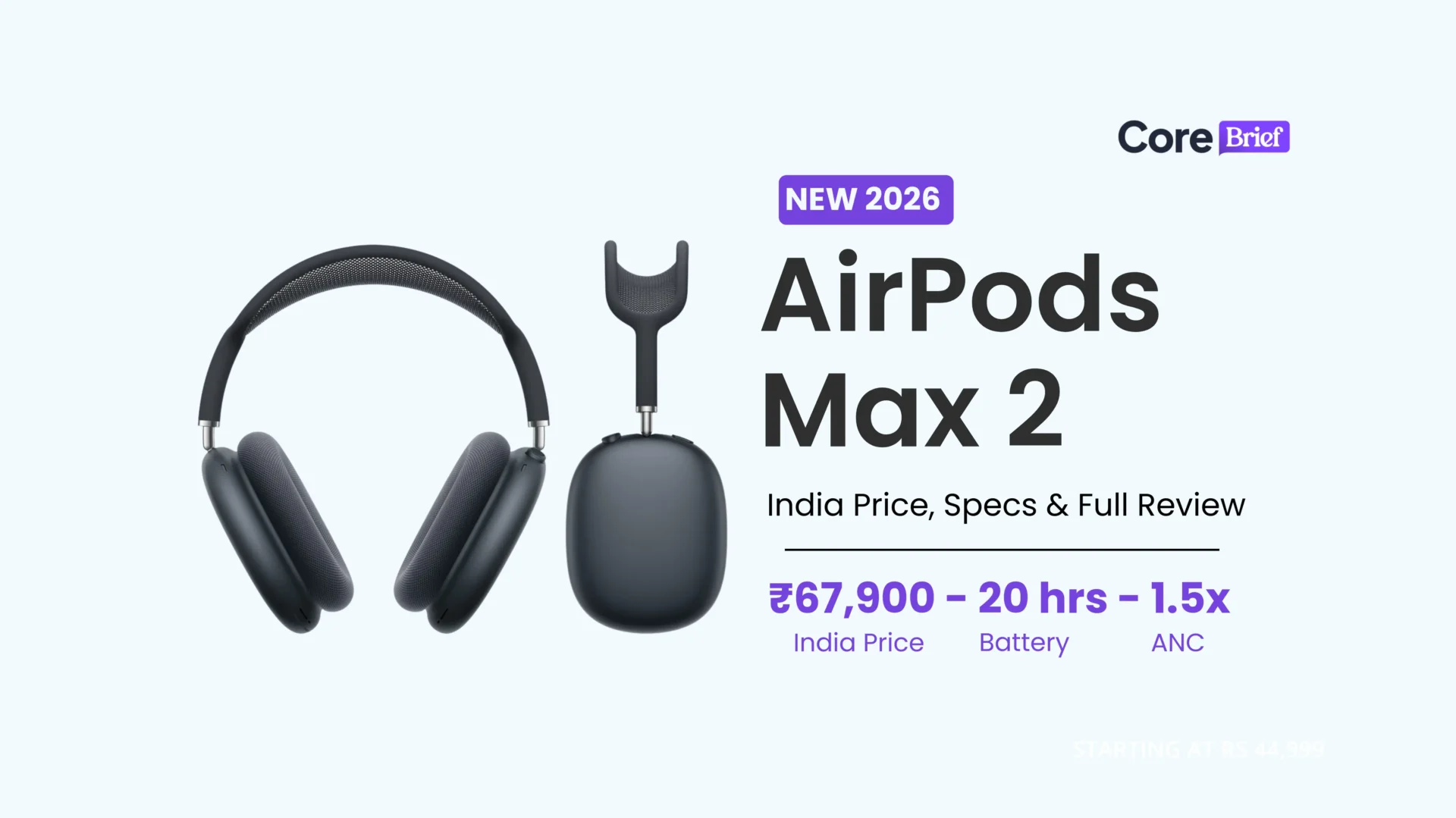 Apple AirPods Max 2 price in India 2026 at ₹67,900